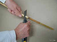 Cięcie trzciny na gniazda dla murarek